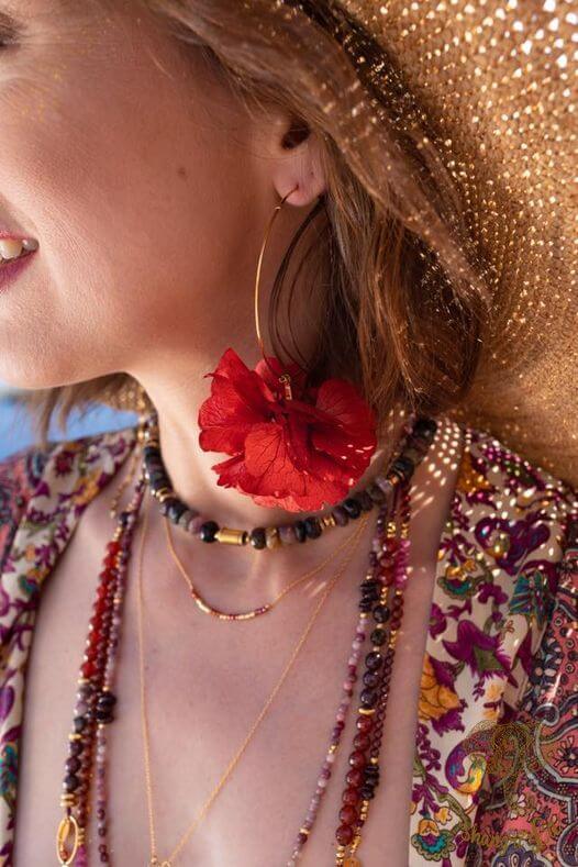 photo rose kafe bijoux boucles oreilles colliers fleur shangrila resultat