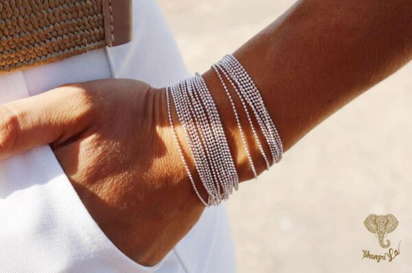 bracelet chainettes facettees canyon argent shangrila