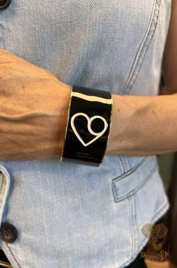 jonc bangle up coeur noir shangrila carry